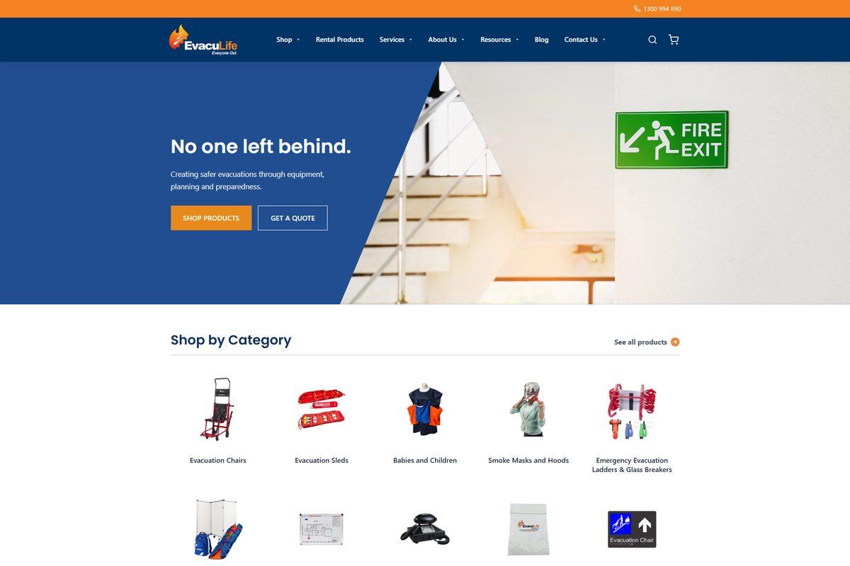 EvacuLife website preview